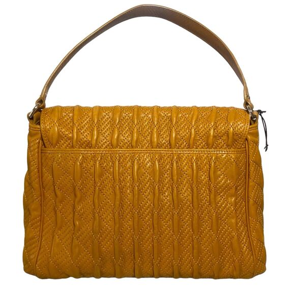 Cole Haan Jenna Brown Genuine Leather Quilted Handbag Shoulder Bag Satchel $398 - Picture 2 of 15